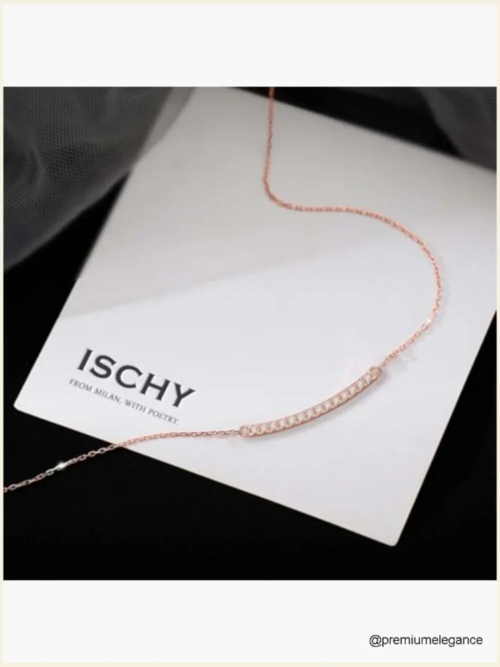 Sparkling Zircon Horizontal Bar Necklace, Minimalist Pendant, Adjustable 18